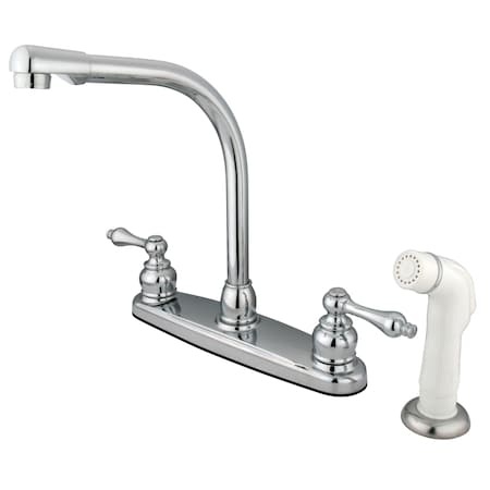 Kingston Brass Victorian Centerset Kitchen Faucet, Chrome KB711AL